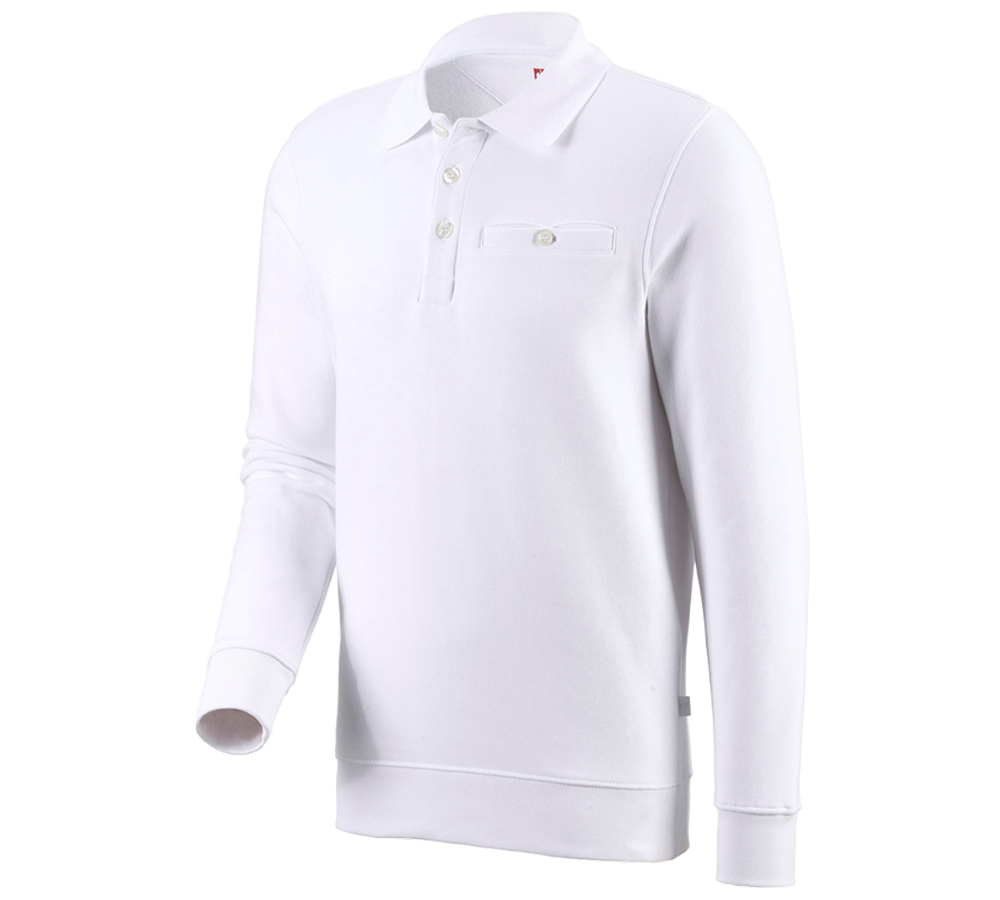 Thèmes: e.s. Sweatshirt poly cotton Pocket + blanc