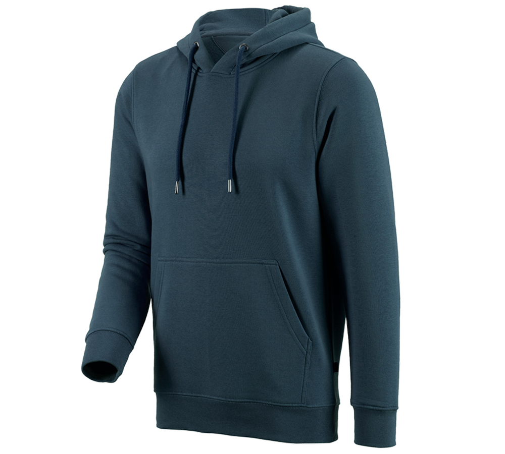 Menuisiers: e.s. Sweatshirt à capuche poly cotton + bleu marin