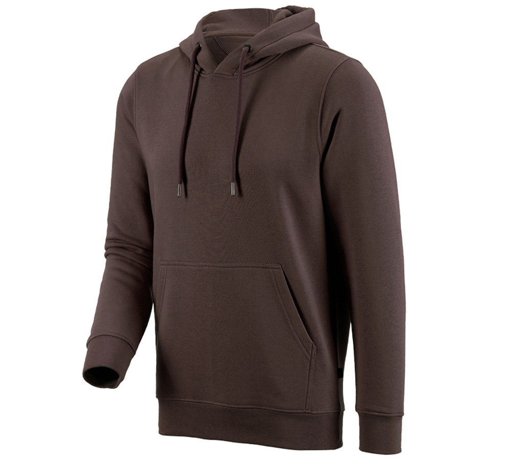 Thèmes: e.s. Sweatshirt à capuche poly cotton + marron