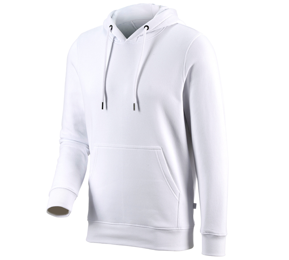 Installateurs / Plombier: e.s. Sweatshirt à capuche poly cotton + blanc