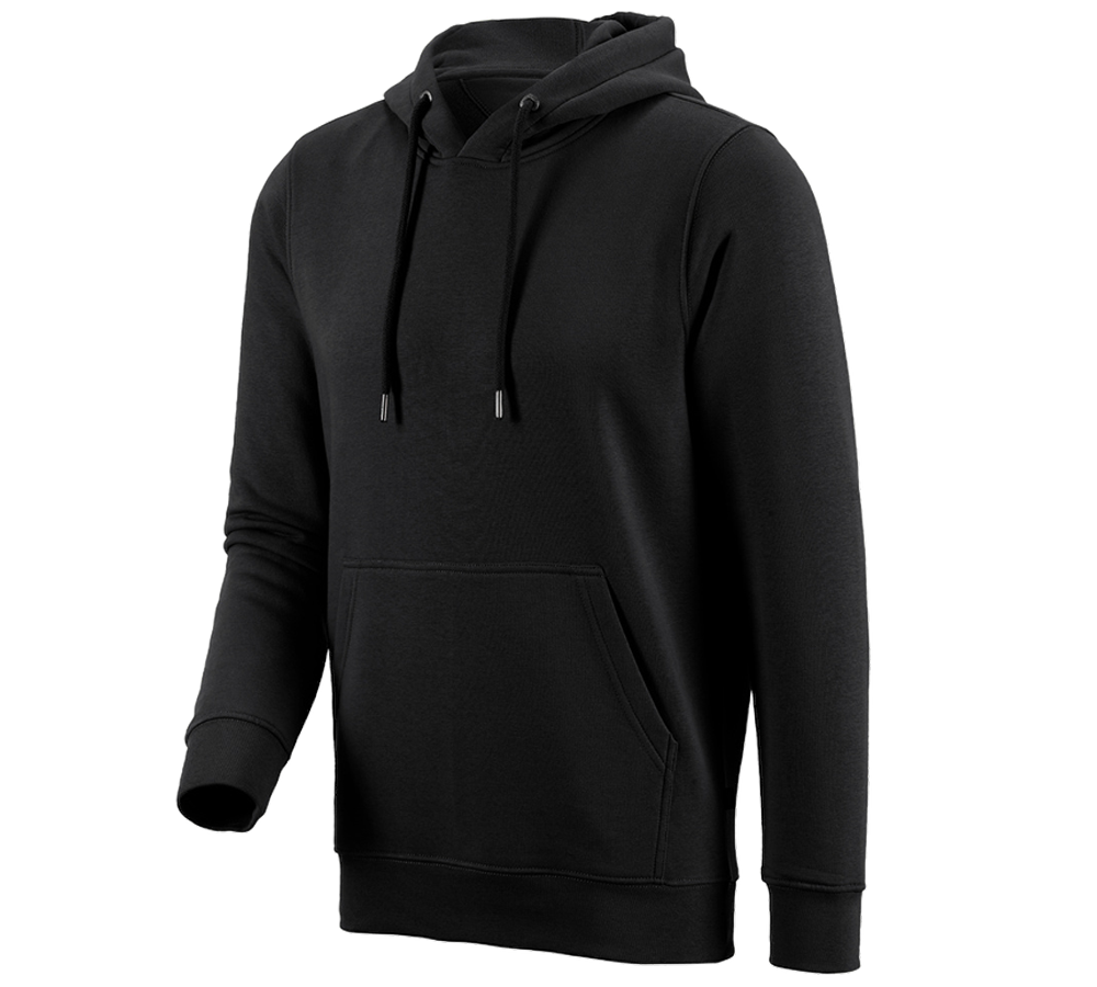 Menuisiers: e.s. Sweatshirt à capuche poly cotton + noir