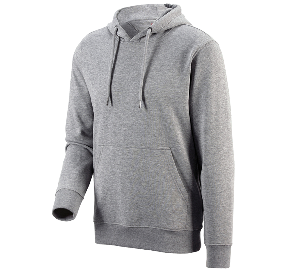 Thèmes: e.s. Sweatshirt à capuche poly cotton + gris mélange