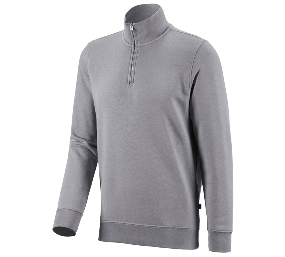 Installateur / Klempner: e.s. ZIP-Sweatshirt poly cotton + platin