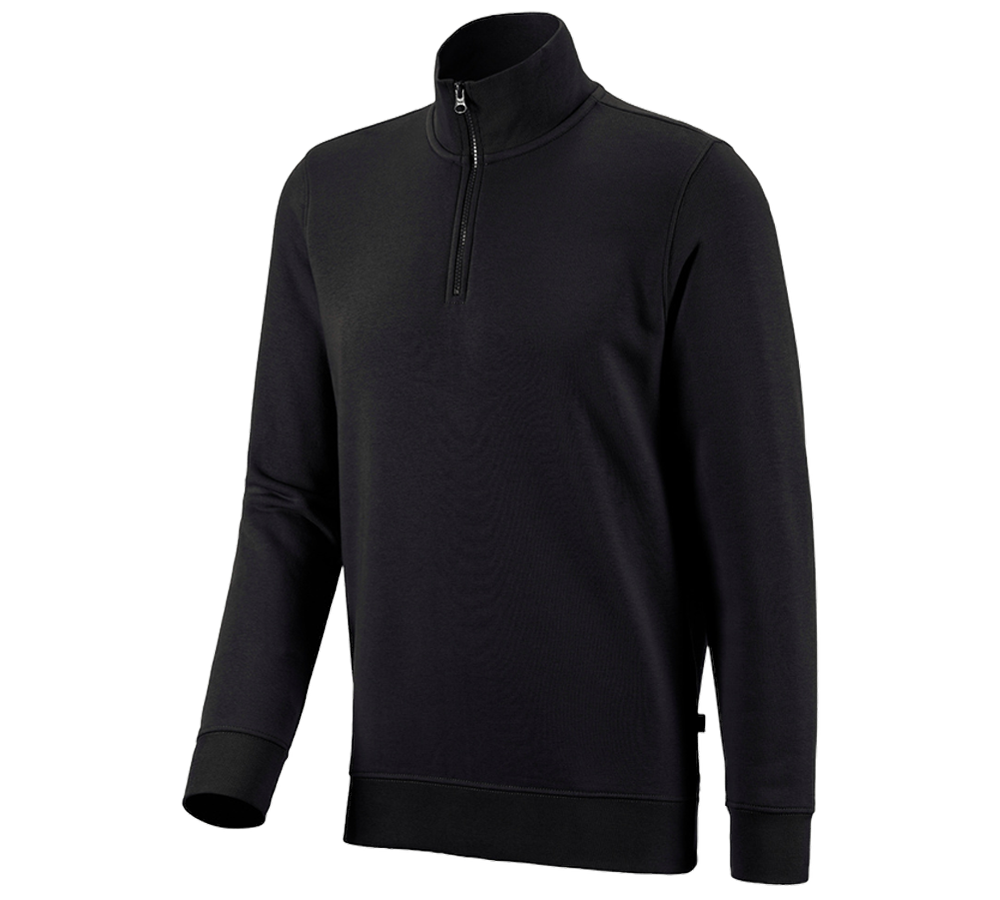 Menuisiers: e.s. Sweatshirt ZIP poly cotton + noir