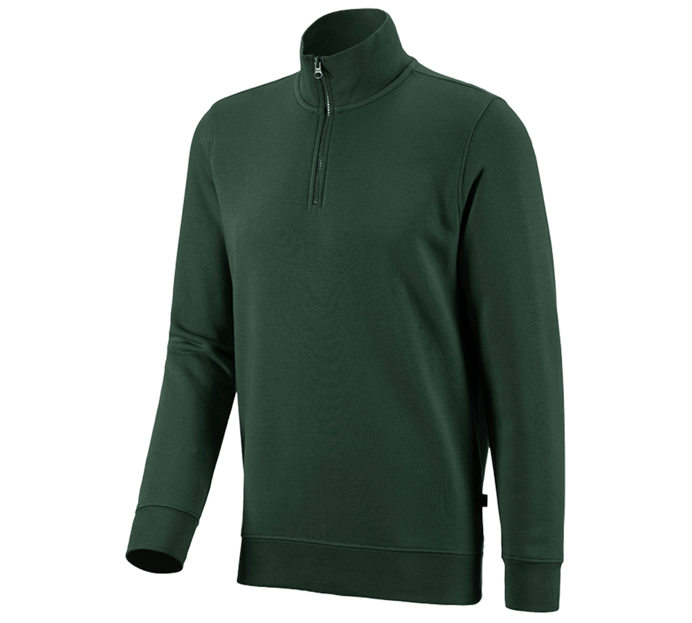 Menuisiers: e.s. Sweatshirt ZIP poly cotton + vert