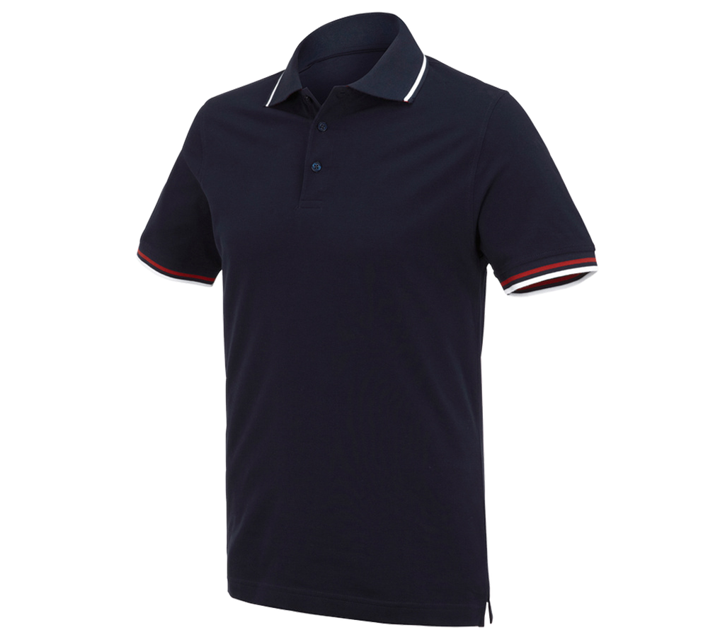 Galabau / Forst- und Landwirtschaft: e.s. Polo-Shirt cotton Deluxe Colour + dunkelblau/rot