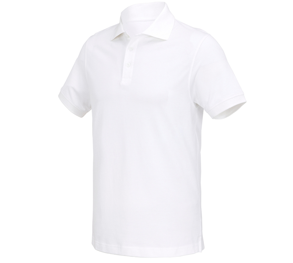 Shirts & Co.: e.s. Polo-Shirt cotton Deluxe + weiß