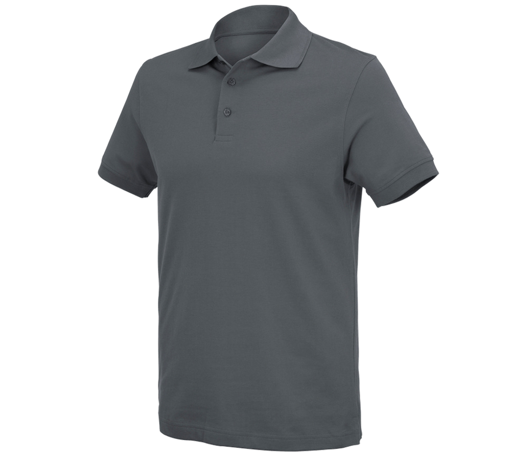 Shirts & Co.: e.s. Polo-Shirt cotton Deluxe + anthrazit