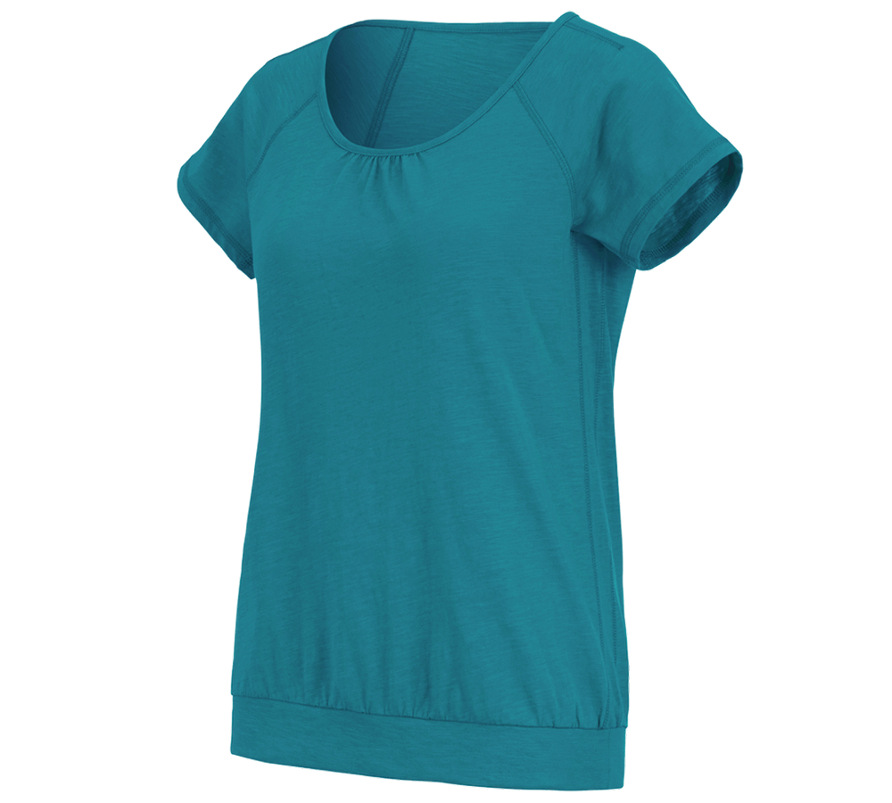 Hauts: e.s. T-shirt cotton slub, femmes + océan