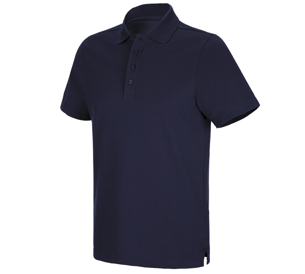 Themen: e.s. Funktions Polo-Shirt poly cotton + dunkelblau