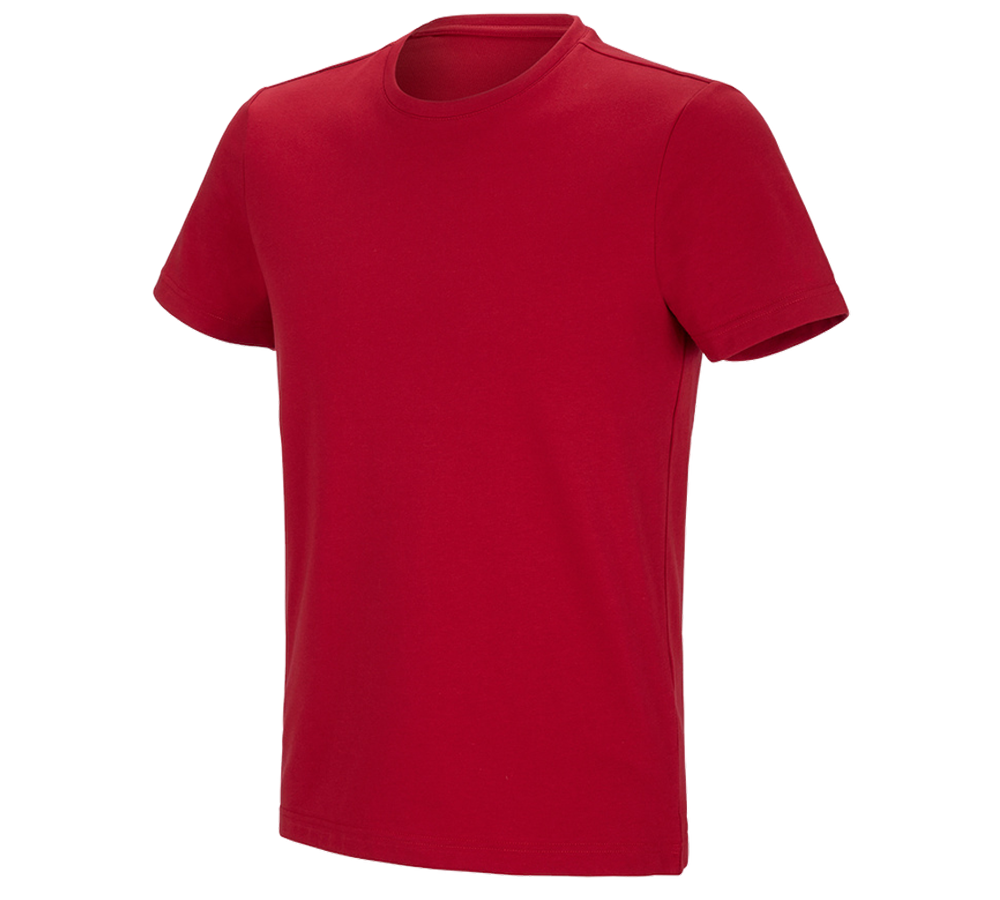 Menuisiers: e.s. T-shirt fonctionnel poly cotton + rouge vif