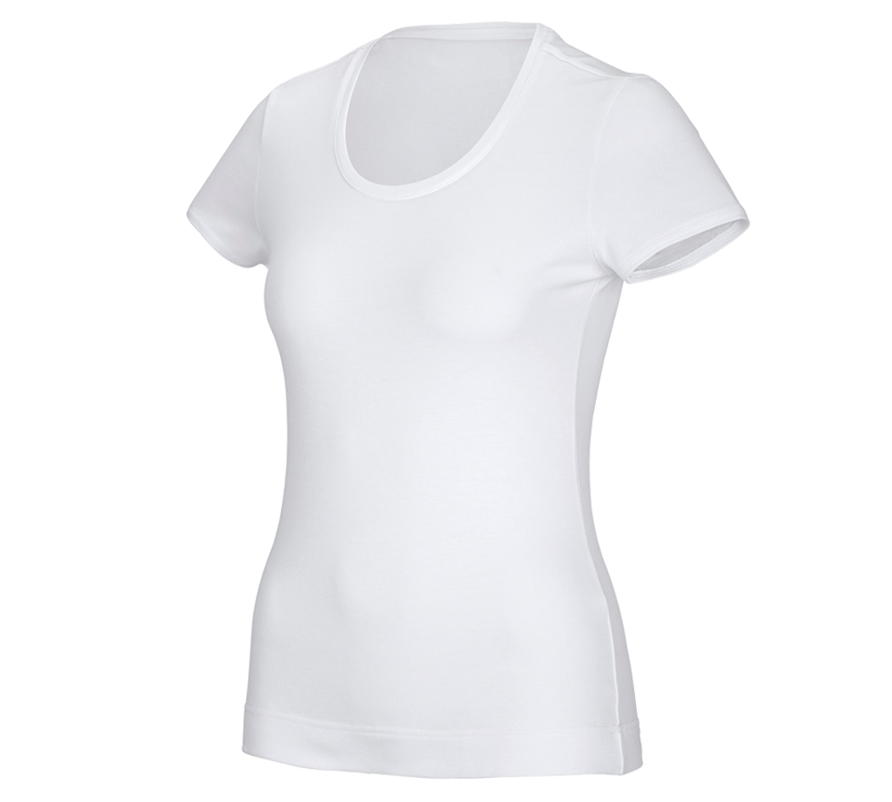 Themen: e.s. Funktions T-Shirt poly cotton, Damen + weiß