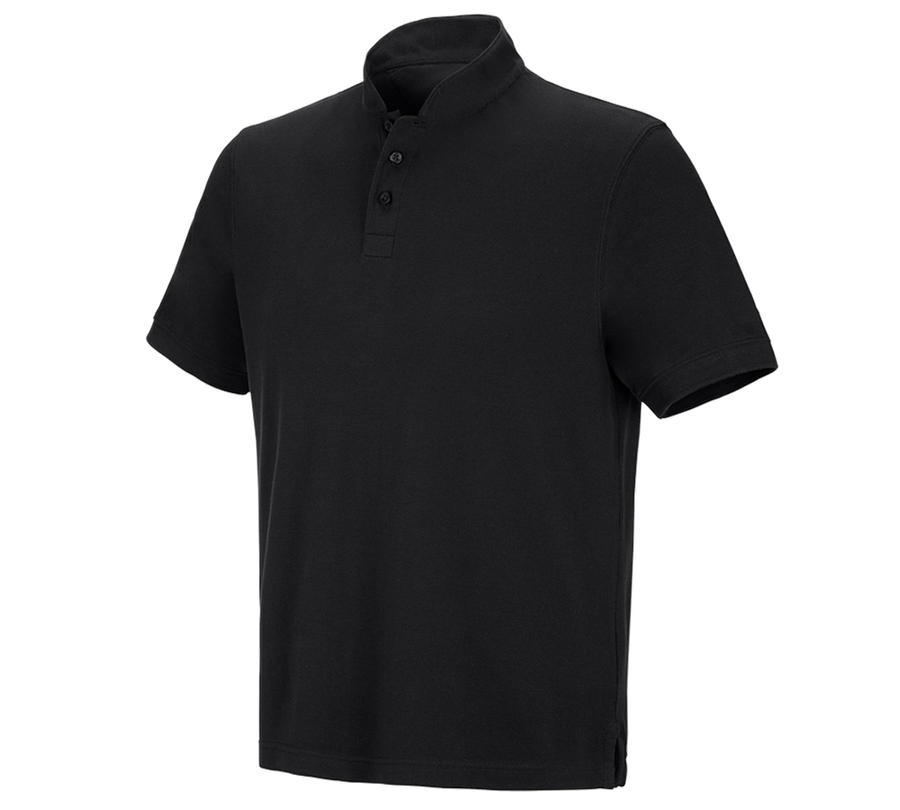 Schreiner / Tischler: e.s. Polo-Shirt cotton Mandarin + schwarz