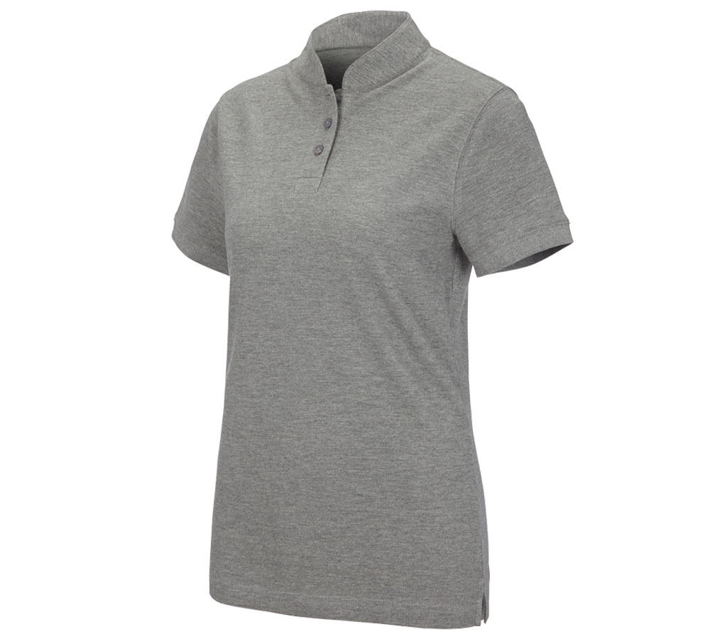 Schreiner / Tischler: e.s. Polo-Shirt cotton Mandarin, Damen + graumeliert