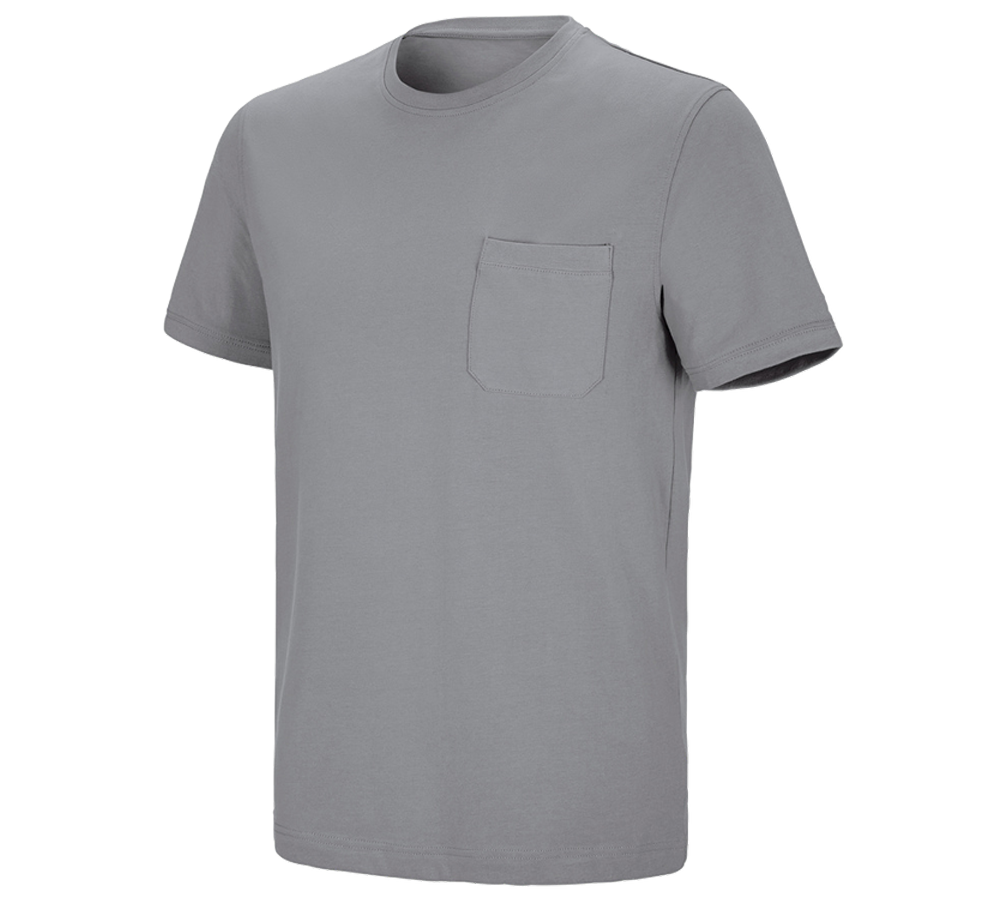 Hauts: e.s. T-shirt cotton stretch Pocket + platine