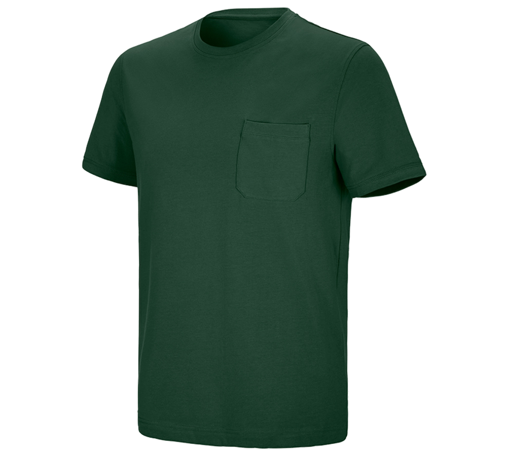 Schreiner / Tischler: e.s. T-Shirt cotton stretch Pocket + grün