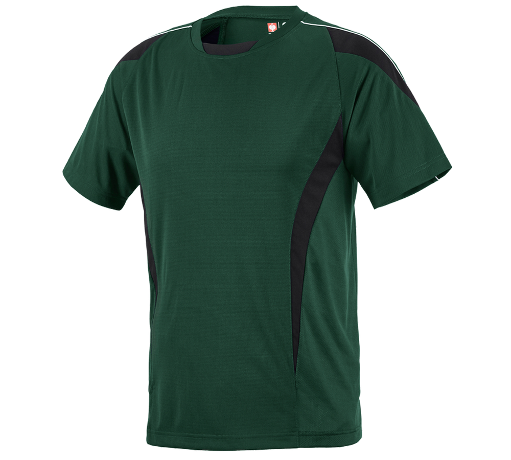 Shirts & Co.: e.s. Funktions-T-Shirt poly Silverfresh + grün/schwarz