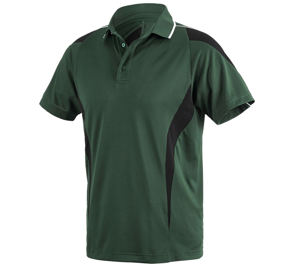 Hauts: e.s. Polo-shirt fonctionnel poly Silverfresh + vert/noir