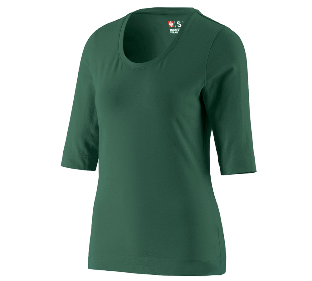 Installateur / Klempner: e.s. Shirt 3/4-Arm cotton stretch, Damen + grün