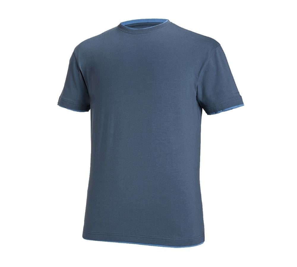 Menuisiers: e.s. T-Shirt cotton stretch Layer + pacifique/cobalt