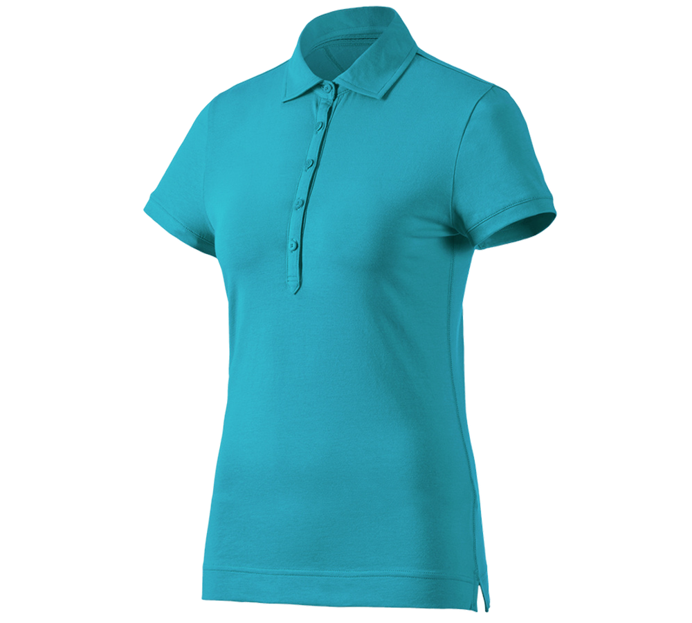 Installateur / Klempner: e.s. Polo-Shirt cotton stretch, Damen + ozean