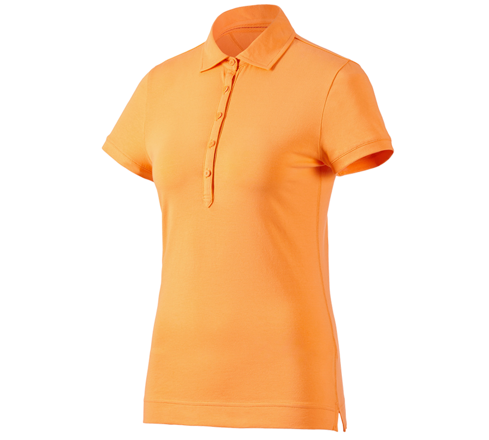 Menuisiers: e.s. Polo cotton stretch, femmes + orange clair