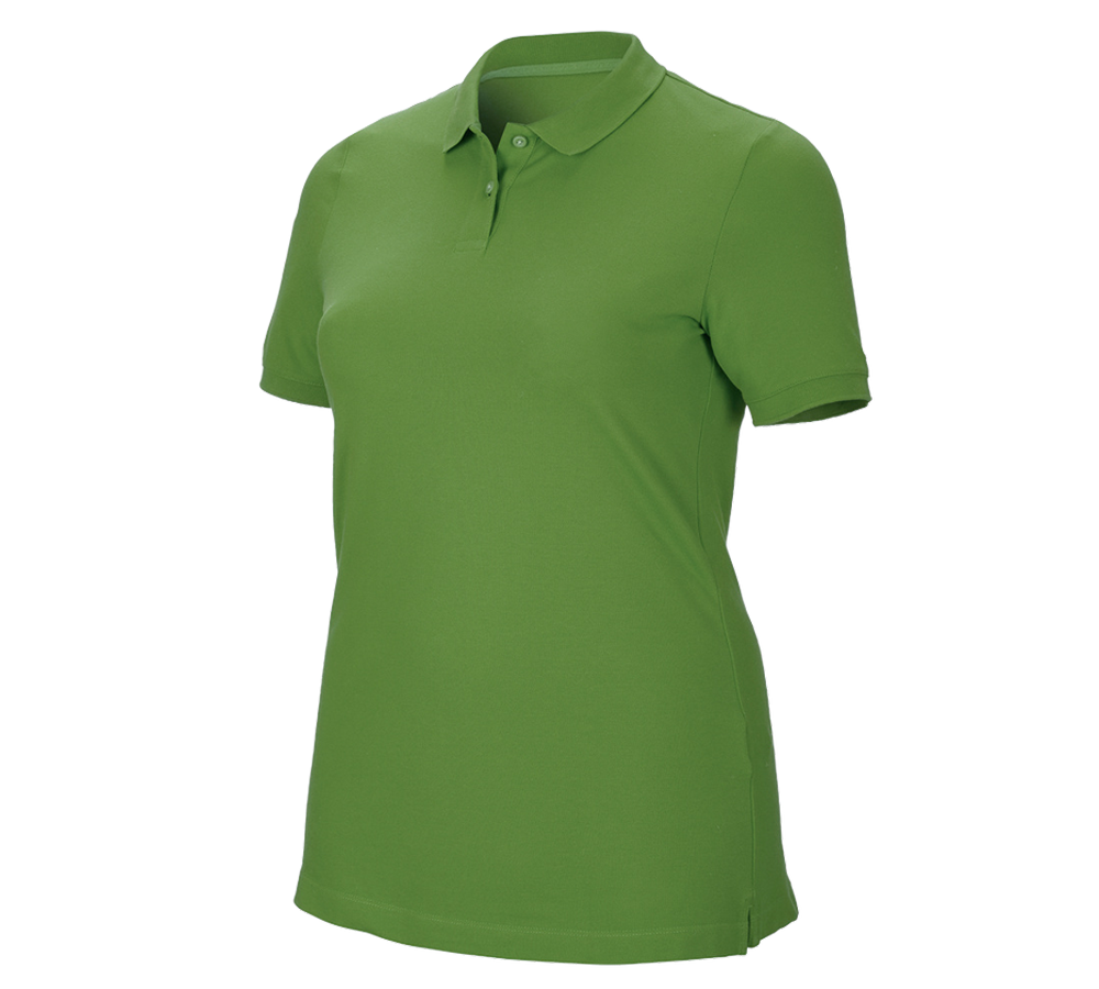 Schreiner / Tischler: e.s. Piqué-Polo cotton stretch, Damen, plus fit + seegrün