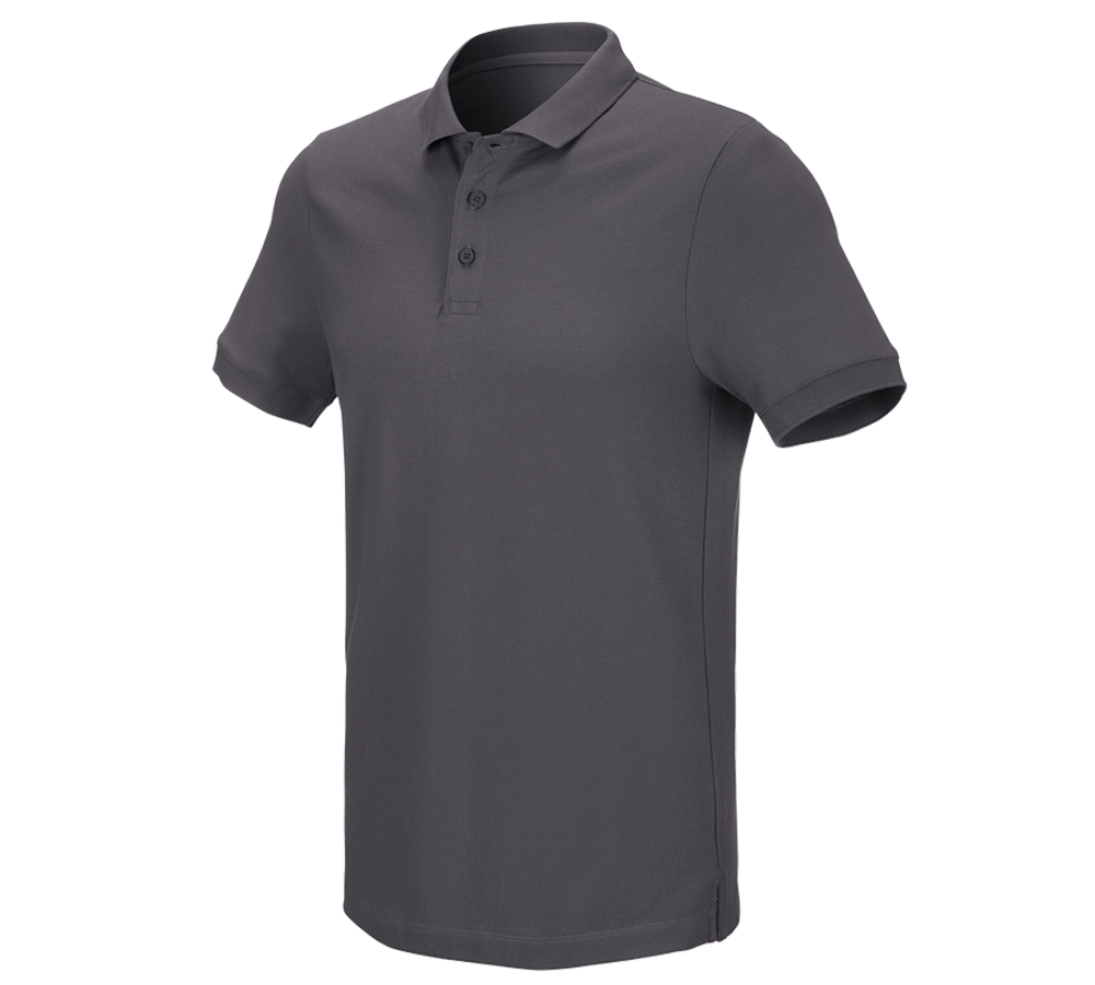 Shirts & Co.: e.s. Piqué-Polo cotton stretch + anthrazit