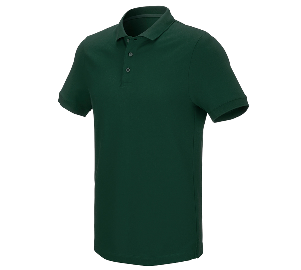 Shirts & Co.: e.s. Piqué-Polo cotton stretch + grün