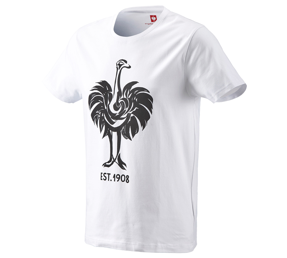 Hauts: e.s. T-Shirt 1908 + blanc/noir