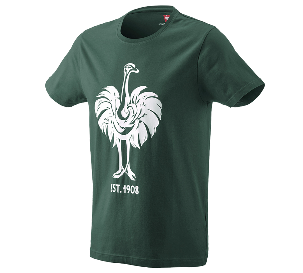 Hauts: e.s. T-Shirt 1908 + vert/blanc