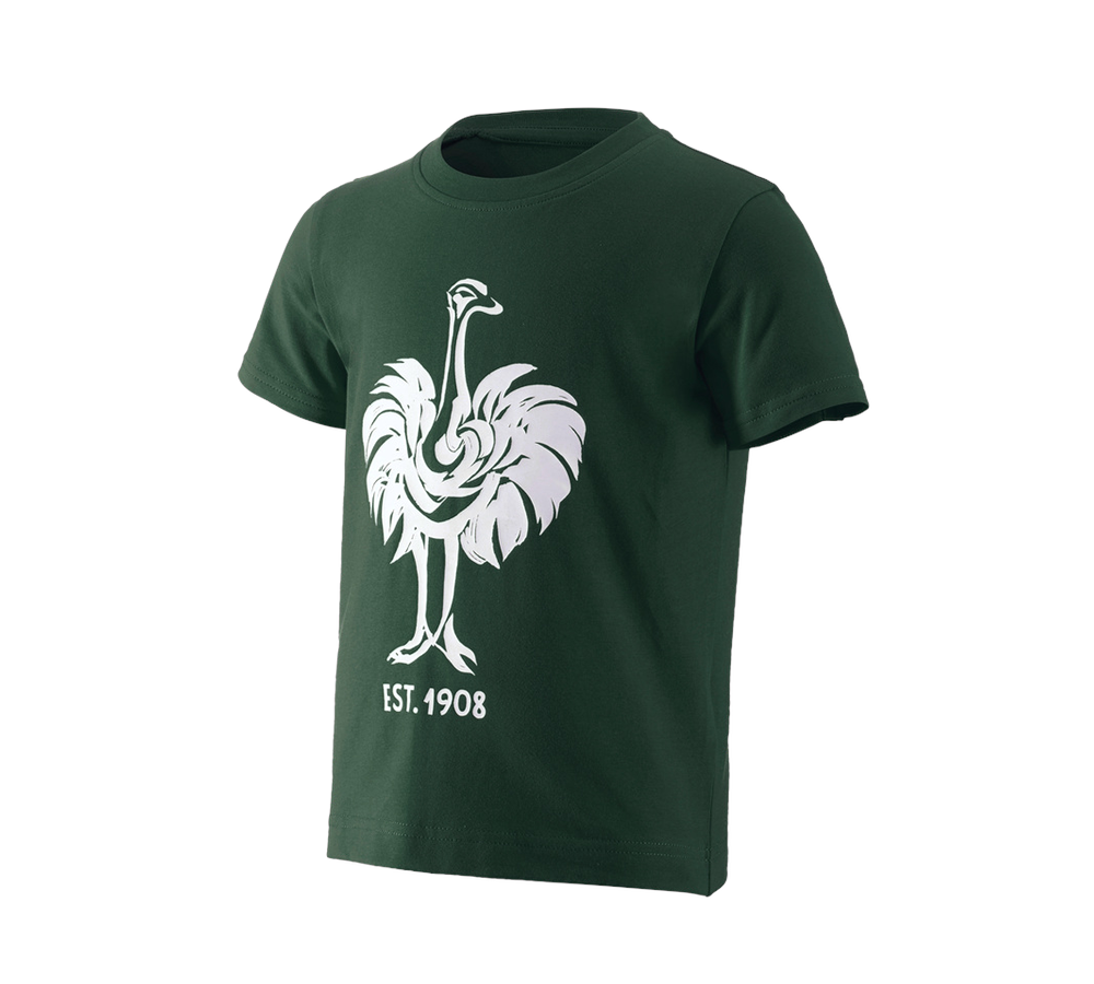 Hauts: e.s. T-Shirt 1908, enfants + vert/blanc