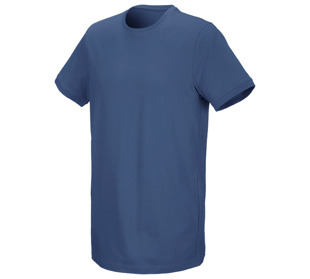 Thèmes: e.s. T-Shirt cotton stretch, long fit + cobalt