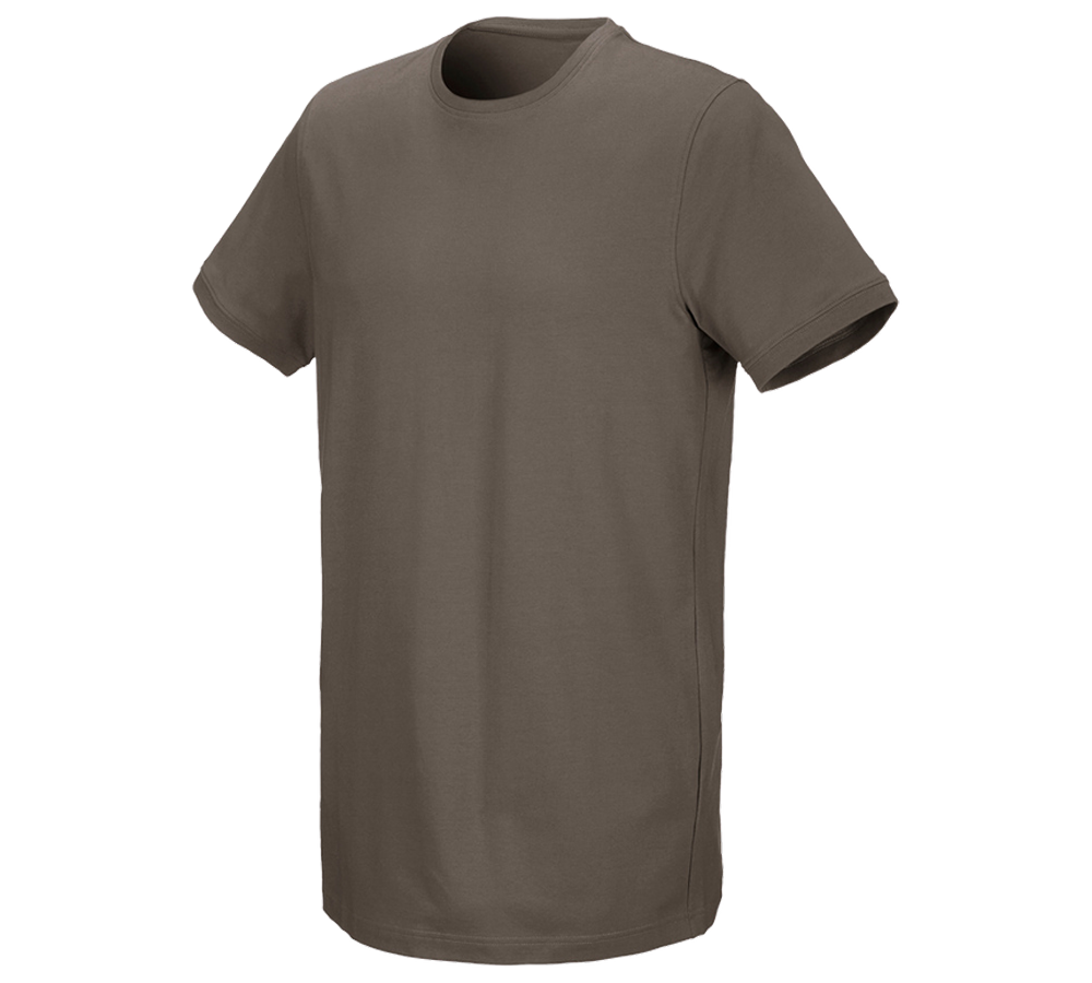 Menuisiers: e.s. T-Shirt cotton stretch, long fit + pierre