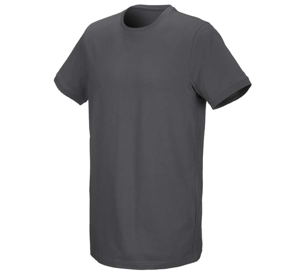 Menuisiers: e.s. T-Shirt cotton stretch, long fit + anthracite