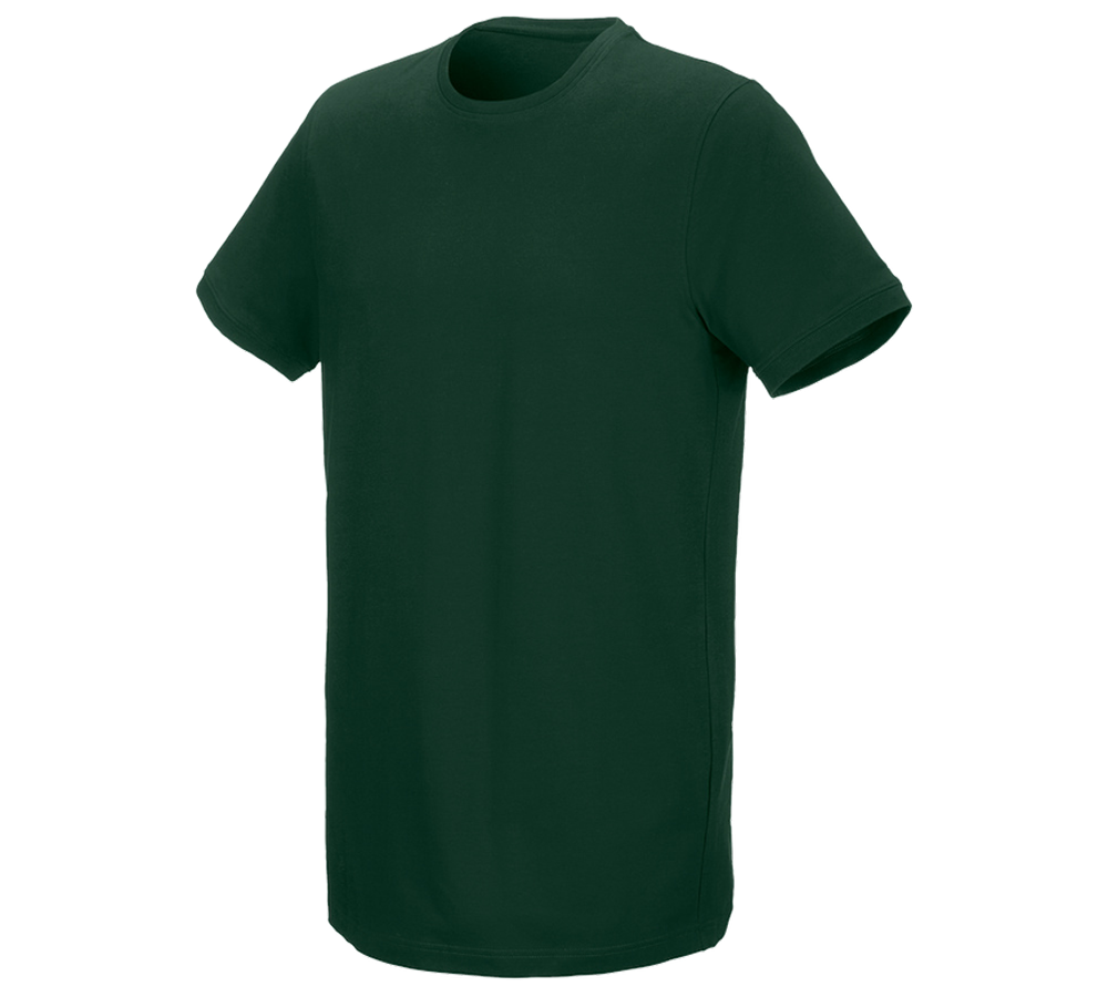 Themen: e.s. T-Shirt cotton stretch, long fit + grün