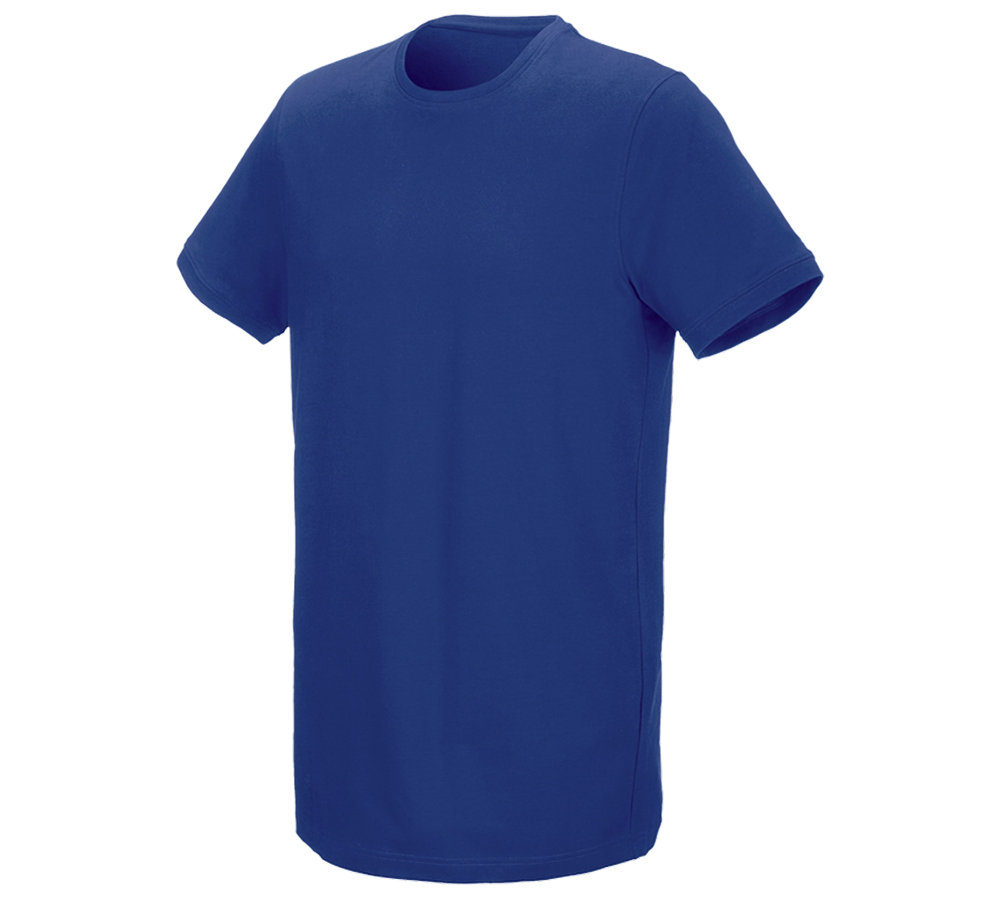 Thèmes: e.s. T-Shirt cotton stretch, long fit + bleu royal