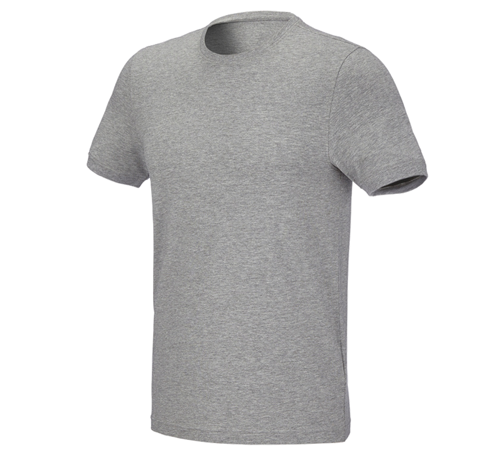 Galabau / Forst- und Landwirtschaft: e.s. T-Shirt cotton stretch, slim fit + graumeliert