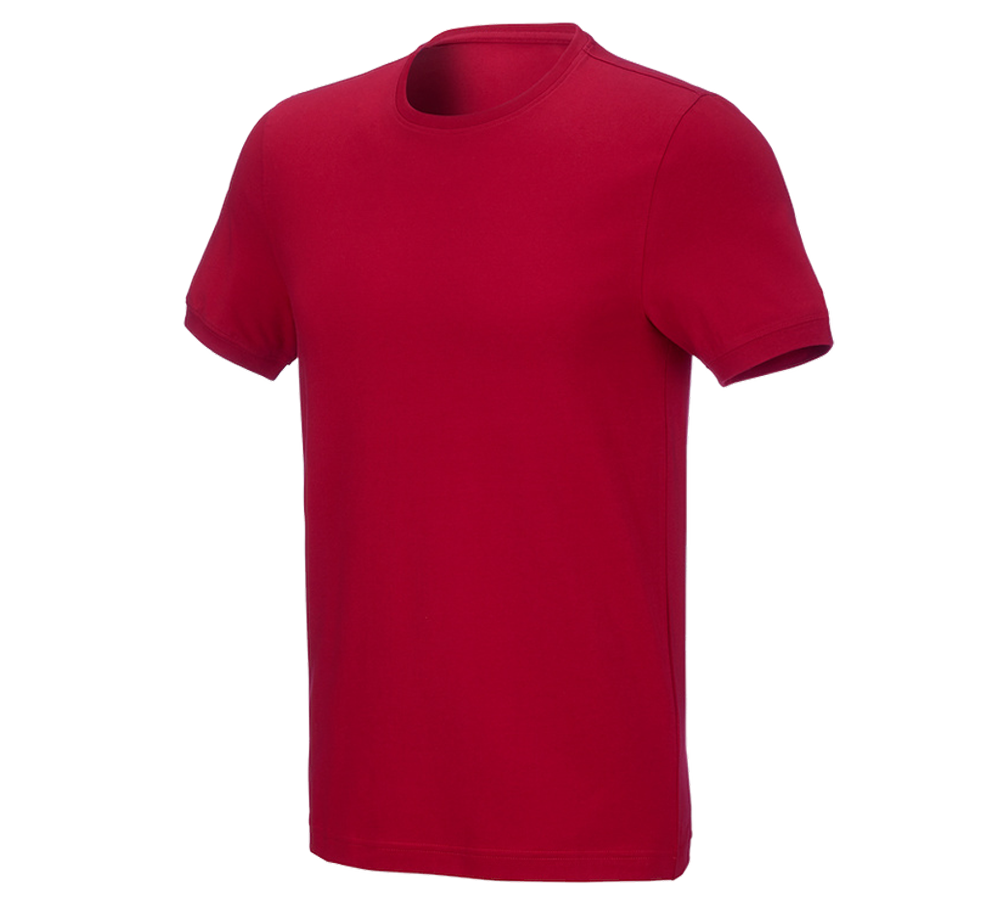 Thèmes: e.s. T-Shirt cotton stretch, slim fit + rouge vif