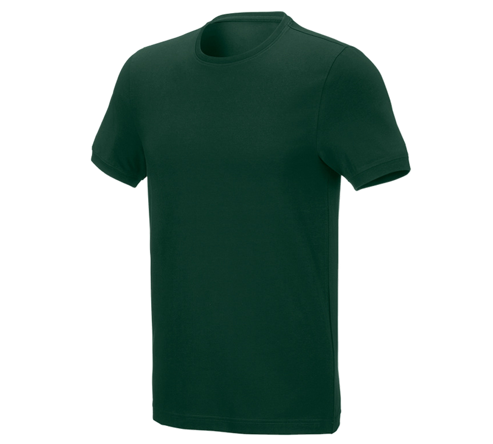 Hauts: e.s. T-Shirt cotton stretch, slim fit + vert