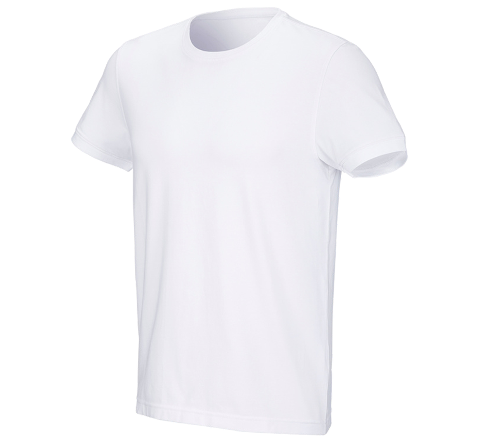 Menuisiers: e.s. T-Shirt cotton stretch + blanc