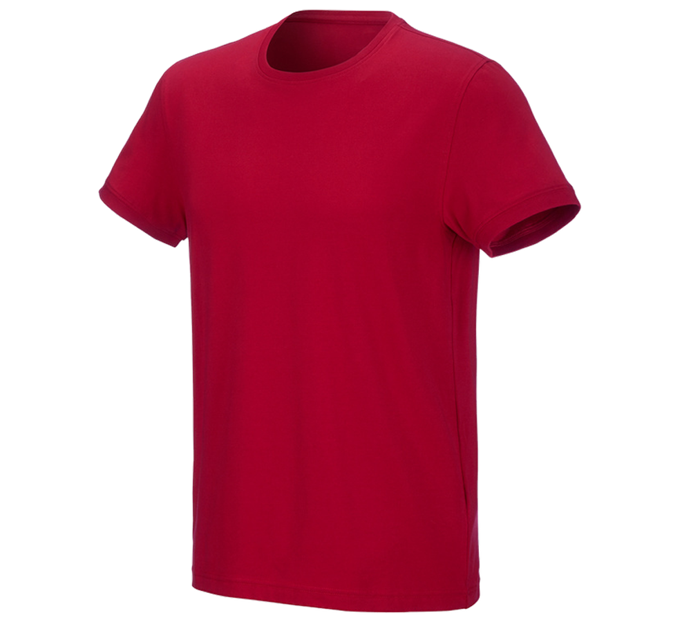Menuisiers: e.s. T-Shirt cotton stretch + rouge vif