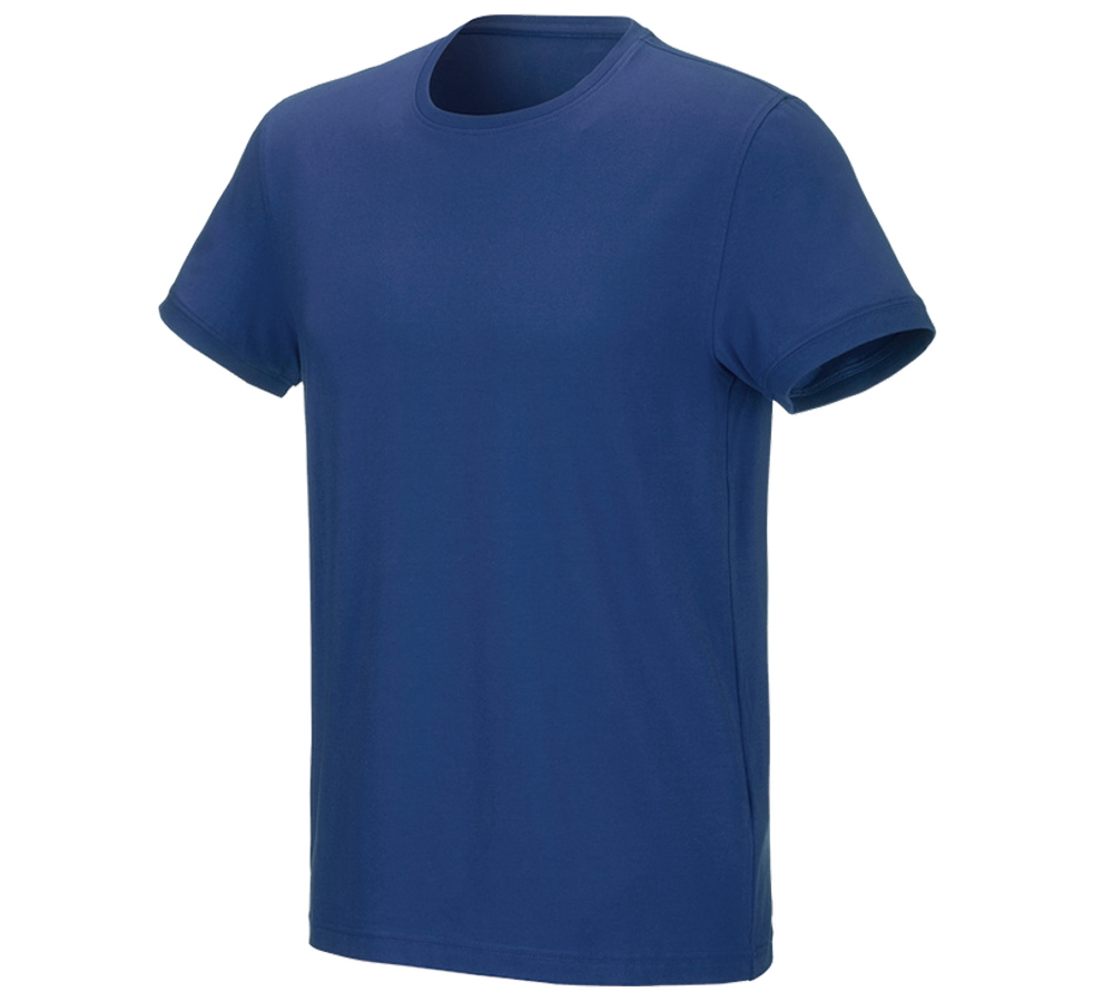 Menuisiers: e.s. T-Shirt cotton stretch + bleu alcalin