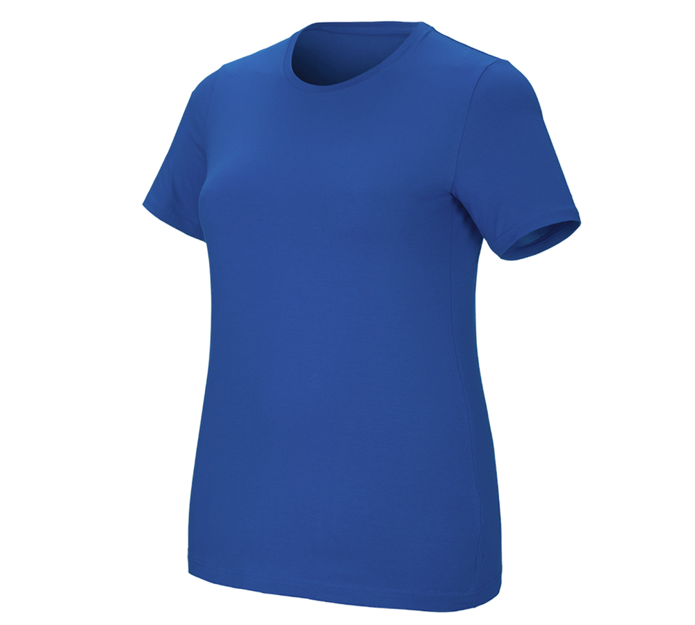 Schreiner / Tischler: e.s. T-Shirt cotton stretch, Damen, plus fit + enzianblau