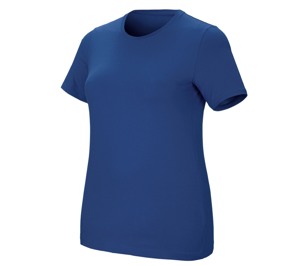 Schreiner / Tischler: e.s. T-Shirt cotton stretch, Damen, plus fit + alkaliblau