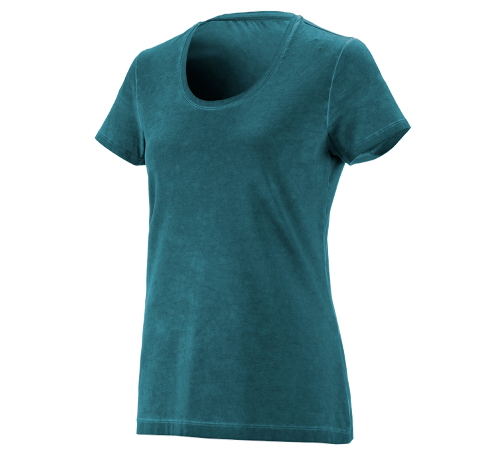 Schreiner / Tischler: e.s. T-Shirt vintage cotton stretch, Damen + dunkelcyan vintage