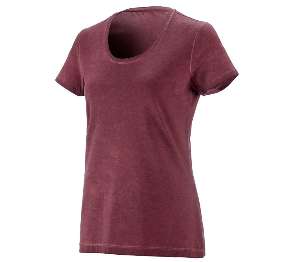 Galabau / Forst- und Landwirtschaft: e.s. T-Shirt vintage cotton stretch, Damen + rubin vintage
