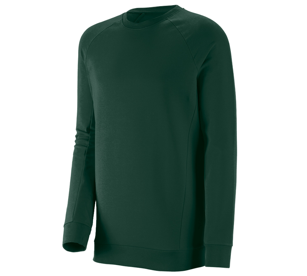 Hauts: e.s. Sweatshirt cotton stretch, long fit + vert