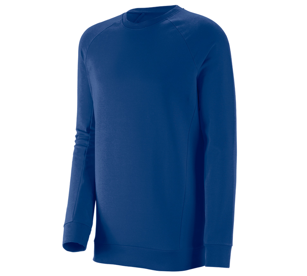 Installateurs / Plombier: e.s. Sweatshirt cotton stretch, long fit + bleu royal