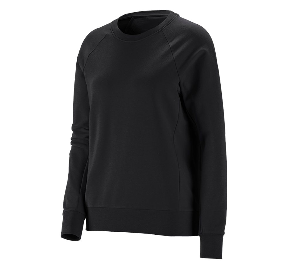 Themen: e.s. Sweatshirt cotton stretch, Damen + schwarz